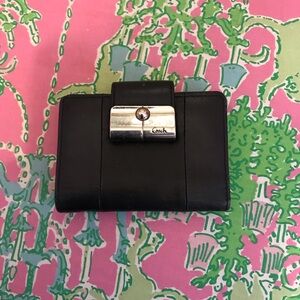 Vintage Coach Kristen Black bifold Leather Wallet